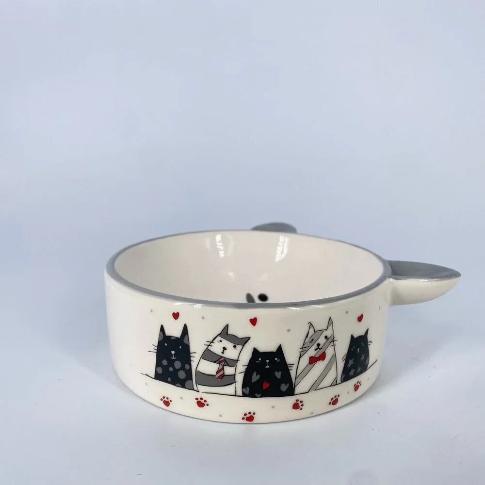 10 Strawberry Street Cat Pet Food Water Bowl